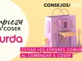 Aprende a coser con Burda. Consejos para evitar errores comunes al empezar. Máquina de coser, tijeras y maniquí en una tienda de ensueño.