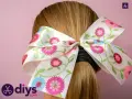 Tutorial: como hacer un lazo doble para el pelo con cinta floral. Un accesorio bonito y fácil de crear.