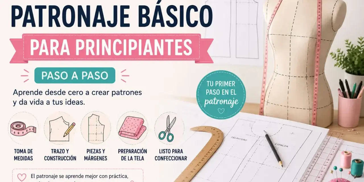 Curso de patronaje básico para principiantes. Aprende paso a paso a crear tus propios patrones y dar vida a tus ideas de costura.
