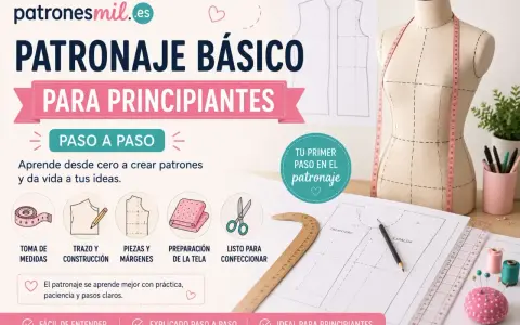 Curso de patronaje básico para principiantes. Aprende paso a paso a crear tus propios patrones y dar vida a tus ideas de costura.