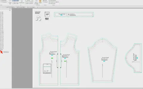 Patrones de costura gratis para imprimir de una camiseta simple, con diferentes tallas y piezas como espalda, delantero, manga larga y corta.