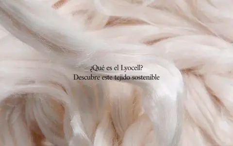 Fibras suaves y blancas de tencel lyocell, un tejido sostenible.