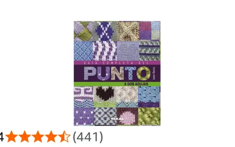 Guía completa del punto a dos agujas, con muestras de tejidos y texturas.