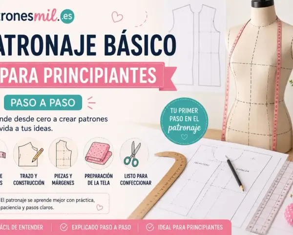 Curso de patronaje básico para principiantes. Aprende paso a paso a crear tus propios patrones y dar vida a tus ideas de costura.