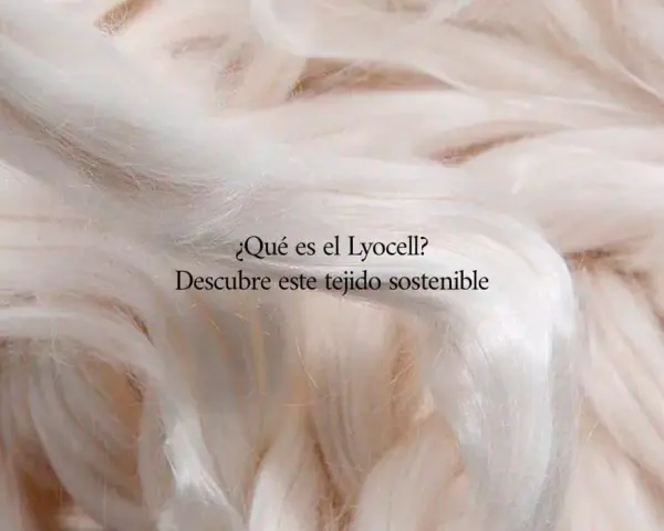 Fibras suaves y blancas de tencel lyocell, un tejido sostenible.