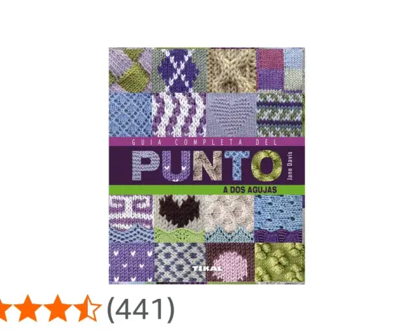 Guía completa del punto a dos agujas, con muestras de tejidos y texturas.