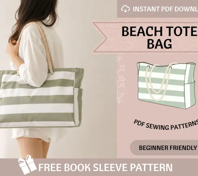 Patrones de bolsos de playa gratis para crear tu propio accesorio veraniego. ¡Fácil para principiantes!