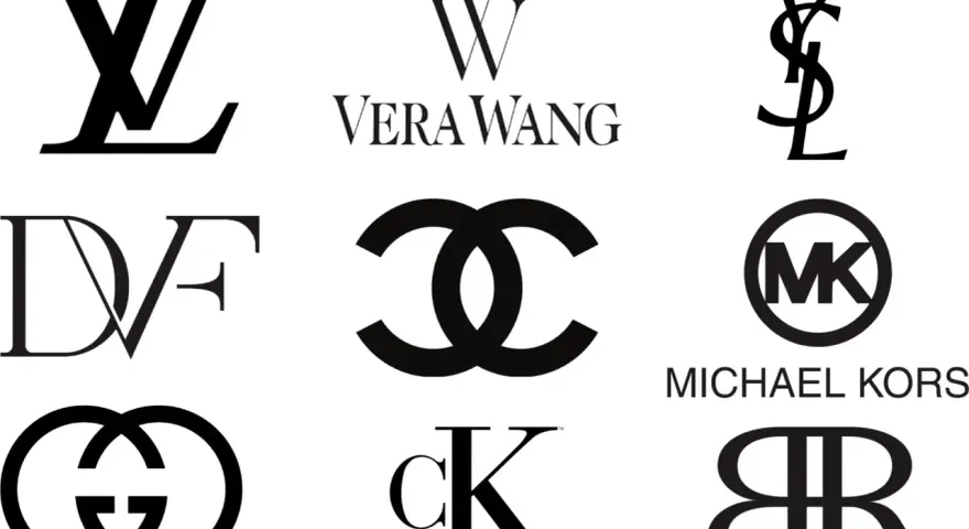 Logos de marcas de lujo como Louis Vuitton, Chanel, Gucci, Vera Wang, Yves Saint Laurent, DVF, Michael Kors, Calvin Klein y Banana Republic. ¡Inspírate para crear monogramas gratis!