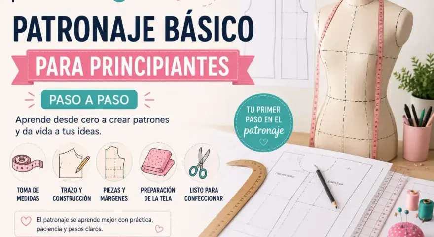 Curso de patronaje básico para principiantes. Aprende paso a paso a crear tus propios patrones y dar vida a tus ideas de costura.