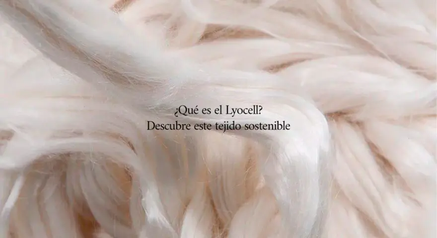 Fibras suaves y blancas de tencel lyocell, un tejido sostenible.