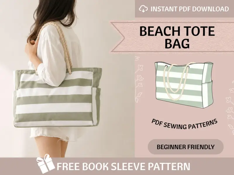 Patrones de bolsos de playa gratis para crear tu propio accesorio veraniego. ¡Fácil para principiantes!